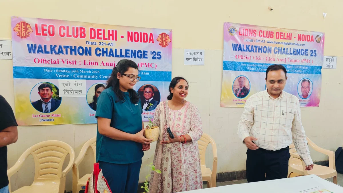 Dynamics Mend Physiotherapy at the Lions Club Delhi Noida community health camp