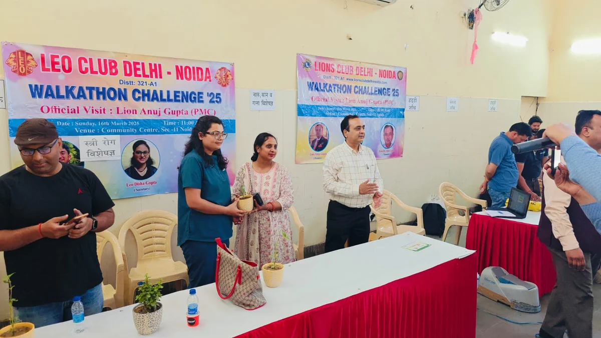 Dynamics Mend team at the Lions Club Walkathon health camp in Noida