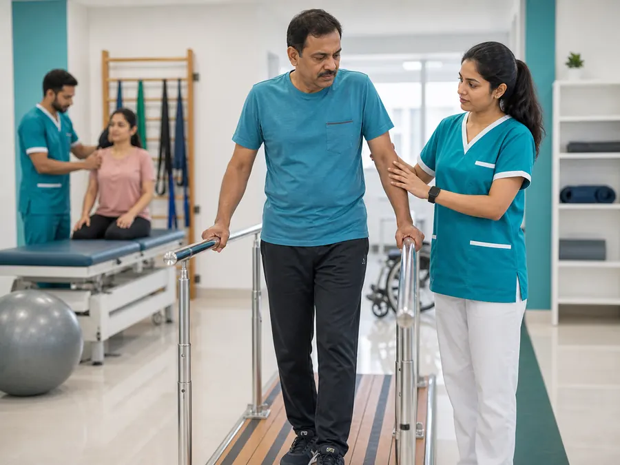 Neuro physiotherapy session for stroke and nerve recovery in Noida