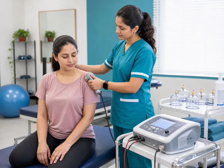 Pain management with dry needling, cupping and IFT therapy in Noida